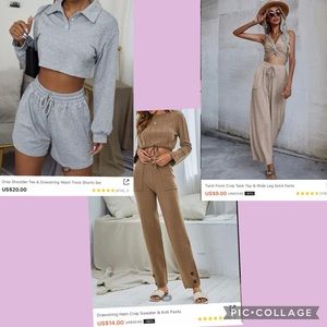 SHEIN loungewear sets bundle of 3